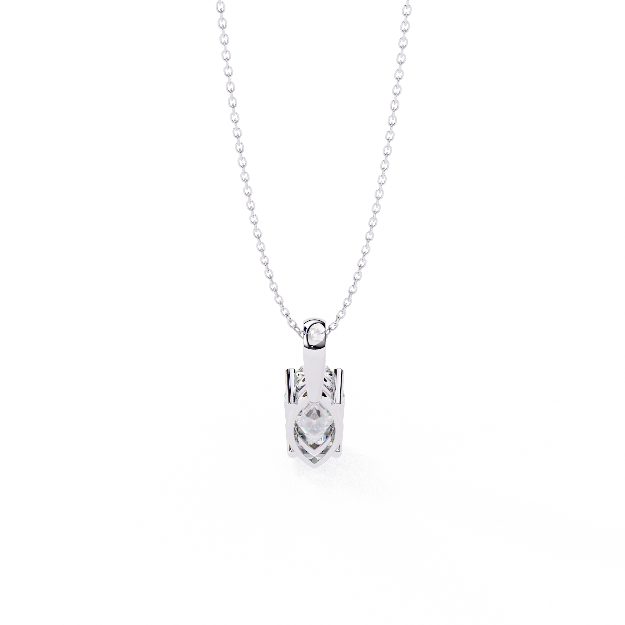 Solitairekart 0.93ct  Marquise-Cut Natural Diamond Solitaire Pendant-H Color, VS1 Clarity